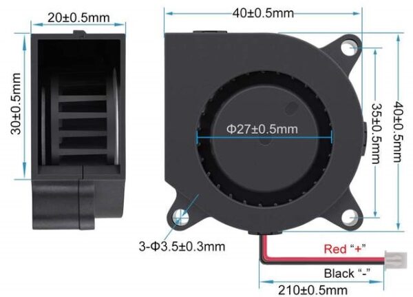 Turbo ventilador 4020 24Vdc - Image 2