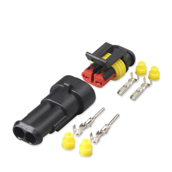 Conector automotriz impermeable 2 pines juego macho y hembra