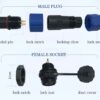 Conector aviación impermeable sp13 6 pines - Image 2