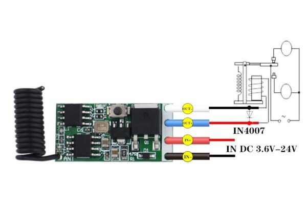 Mini relay control Rf 433mhz Mini Smart Switch modelo b - Image 2