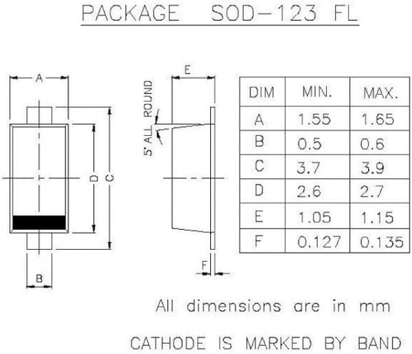 Diodo 1N4148 T4 Sod-123 x 10 unidades - Image 2