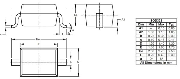 Diodo 1N4148 T4 Sod-323 x 10 unidades - Image 2