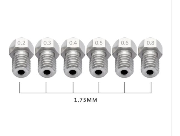 Kit de boquillas de acero inoxidable V6