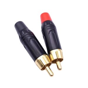 Conector RCA profesional de aluminio juego x 2 machos