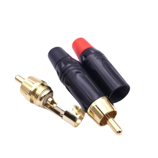 Conector RCA profesional de aluminio juego x 2 machos - Image 3