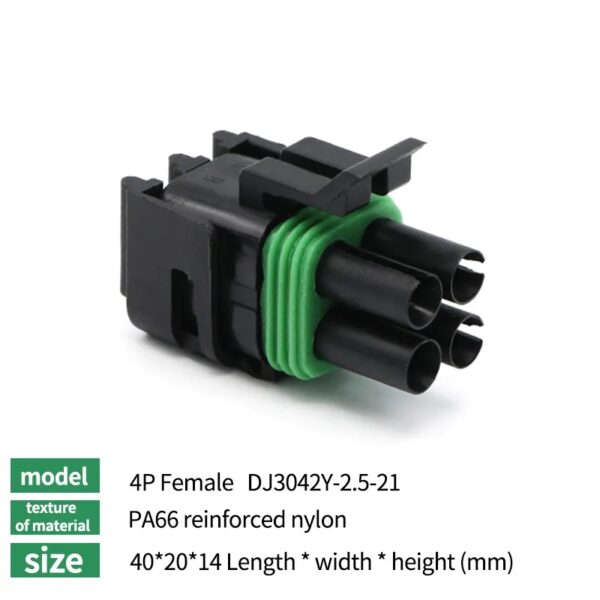 Conector automotriz delphi 4 pines impermeable - Image 3
