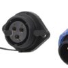 Conector aviación impermeable sp17 3 pines
