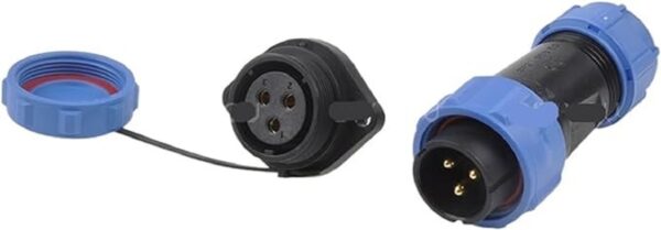 Conector aviación impermeable sp17 3 pines