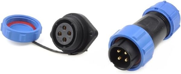 Conector aviación impermeable sp17 4 pines