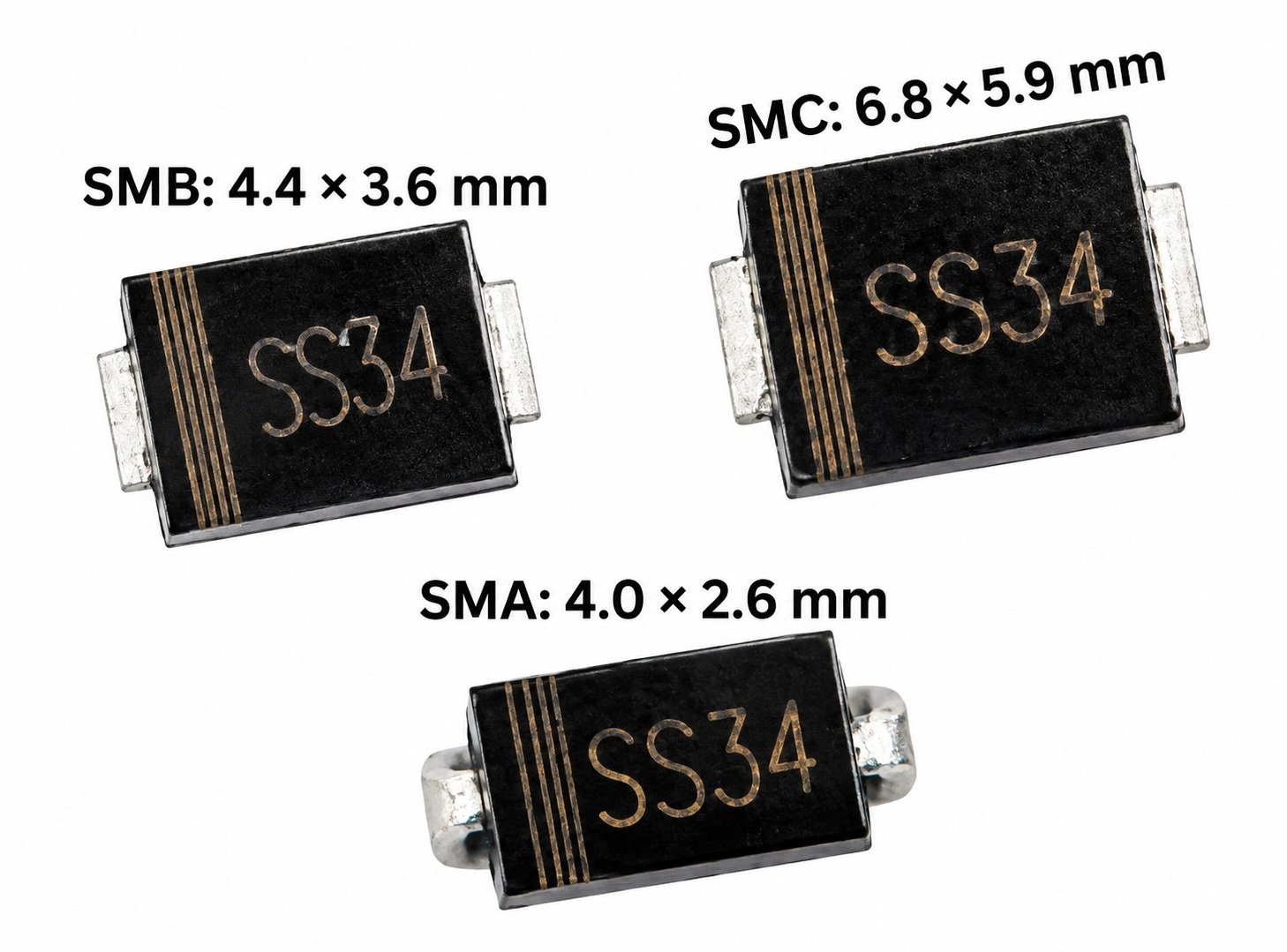 Diodo Schottky SS34 SMB x 4 unidades - Image 3
