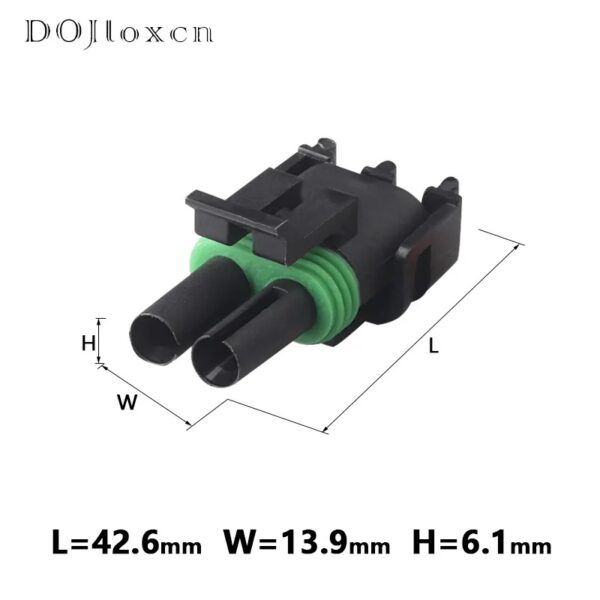 Conector automotriz delphi 2 pines impermeable - Image 2