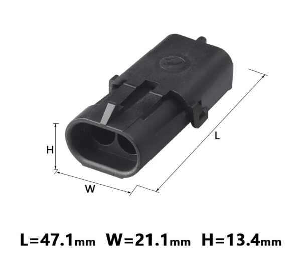 Conector automotriz delphi 2 pines impermeable - Image 3