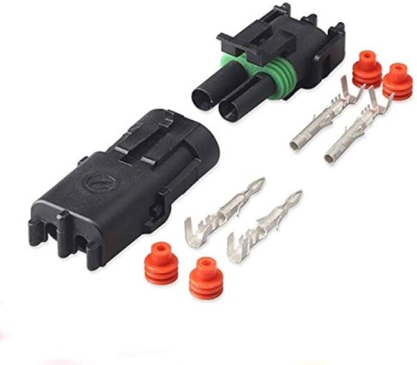 Conector automotriz delphi 2 pines impermeable