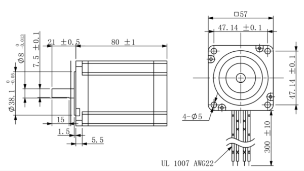 Motor PAP  Nema 23 5a 314 Oz.in 23CS22C-400 1.8° - Image 3