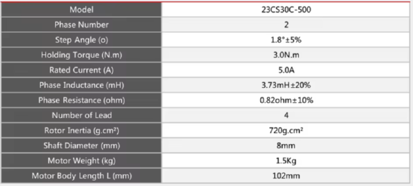 Motor PAP  Nema 23 5A 428 Oz.in 23CS30C-500 1.8° - Image 3
