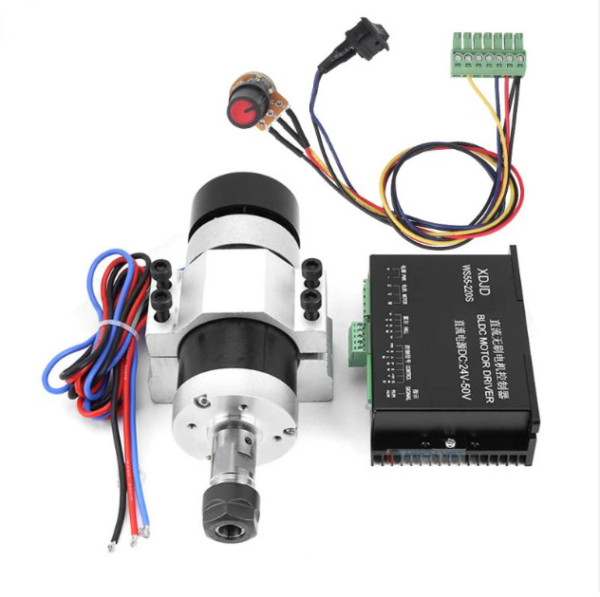 Husillo Spindle 500w Brushless Router Cnc + Soporte + Collet