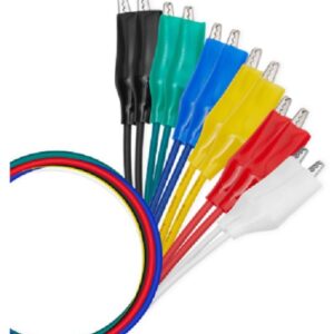 Pinza caimán cocodrilo cables 16awg 50cm 6 colores