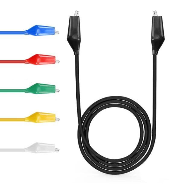 Pinza caimán cocodrilo cables 16awg 50cm 6 colores - Image 3