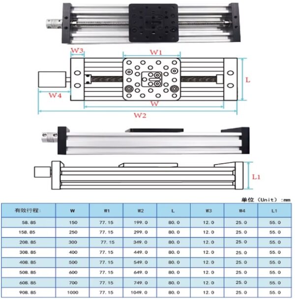 Eje Z 250mm Actuador Lineal C Beam Para Cnc - Image 3