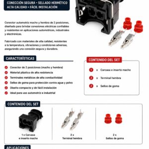 Conector Impermeable De 2 Pines Serie Te De 3,5 Mm Dj7021a-3