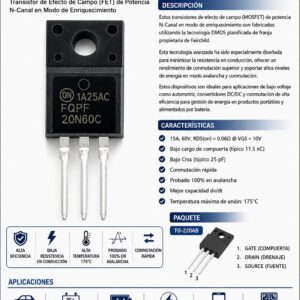 Mosfet Fqpf20n60 To-220f 600v 20a Original