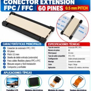 Conector Extension Fpc 60p 0.5mm Pitch