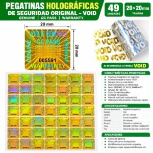 Pegatinas Holográficas de Seguridad VOID