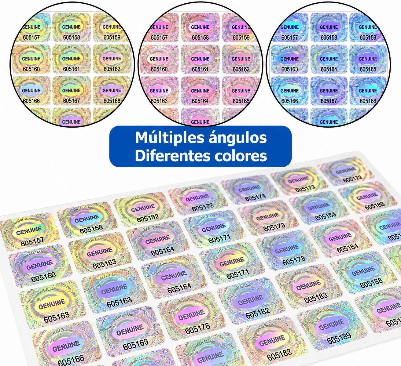 Pegatinas Holográficas de Seguridad 24 x16mm - Image 3