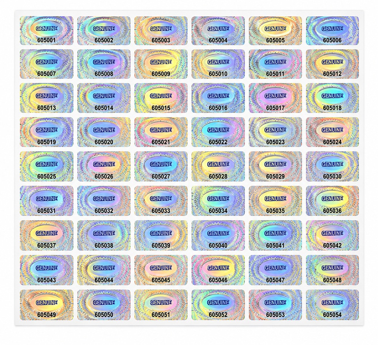 Pegatinas Holográficas de Seguridad 24 x16mm - Image 4