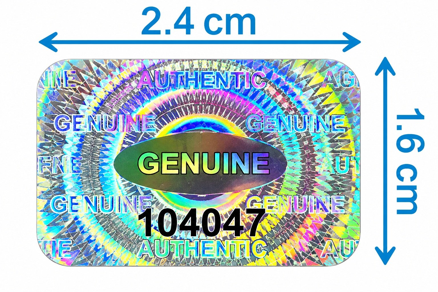 Pegatinas Holográficas de Seguridad 24 x16mm - Image 5